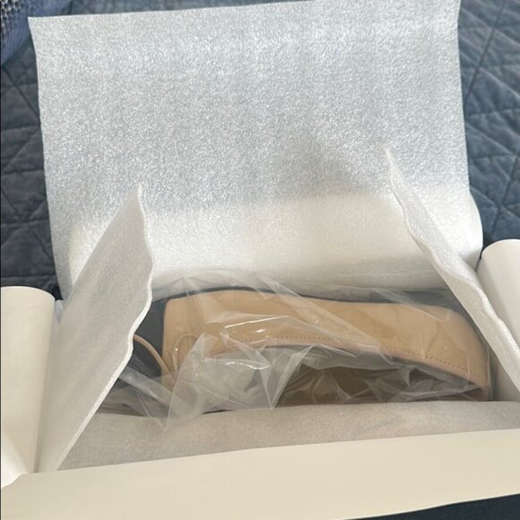 CHANEL Beige Lambskin Cap Toe Ballerina Flats - Picture 8 of 13